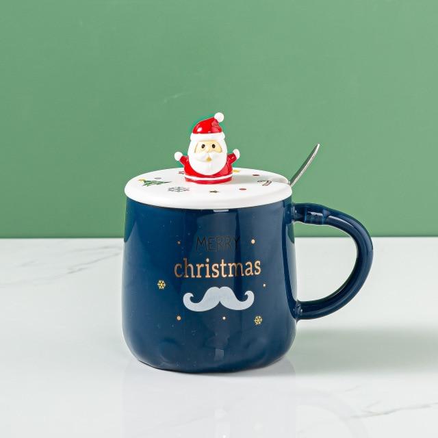 Weihnachtstasse Kiefer Elch bedruckt Cartoon Wasserflasche mit Deckel und Löffel Neue bunte Festival Haushaltskeramik Kaffeetasse günstig kaufen — Preis, kostenloser Versand, echte Bewertungen mit Fotos — Joom