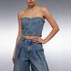 Women's Slim-Fit Waist-Cinching Short Denim Vest