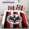 Eintracht Frankfurt Wzór Pościel Kołdra Zestaw Dekoracja Domu Prezent (1 * poszwa na kołdrę + 2 * poszewki na poduszki bez rdzenia)