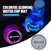 Car Luminous Water Coaster Colorful Atmosphere Light Cup Mat For Hyundai NLINE I30 I20 Venue Tucson Kona IX35 I40 IX20 Tiburon RR9