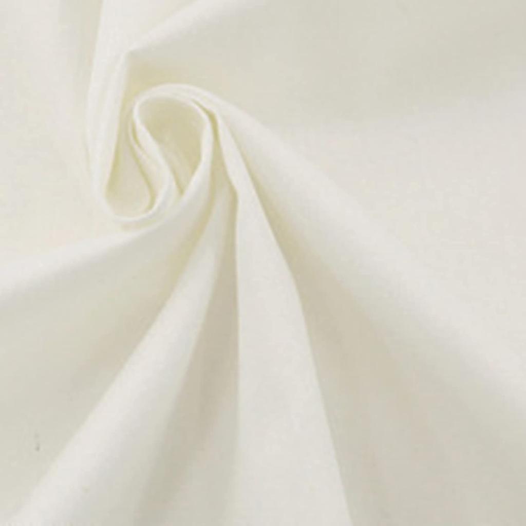 moonfarm Cotton Twill Solid Approximately Approximately 160cm Slightly Thin Fabric, Ivory, Color, 100% Cotton, 1m-5m, Wide, (3m)