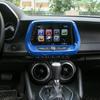 8 inches Dash GPS Navigation Panel Cover Trim for Chevrolet Camaro 2017-20 Blue