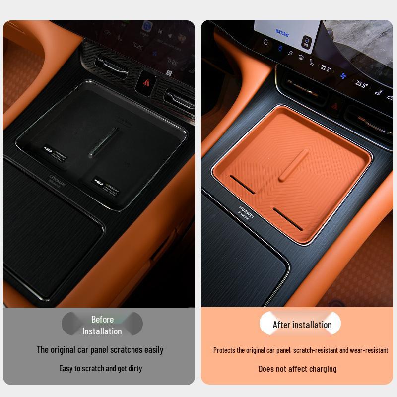 Silicone Anti-Slip Pad for Mobile Phone Charging - Car Interior Accessory