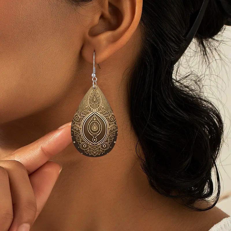 Bohemian Style PU Earrings, Fashion Earrings, Y2K Style Exquisite Earrings, Holiday Gifts for Friends, Elegant Earrings, Party Earrings