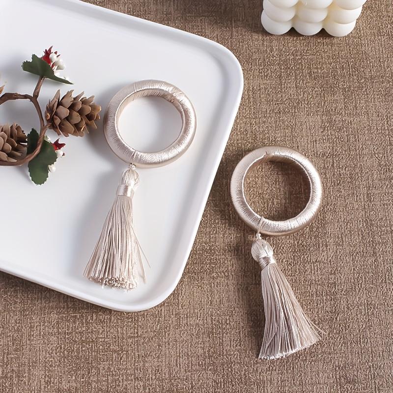 1pc Creative Napkin Ring, New Napkin Buckle, European Fringe Napkin Ring Hotel Wedding Napkin Ring, Bohemian Style