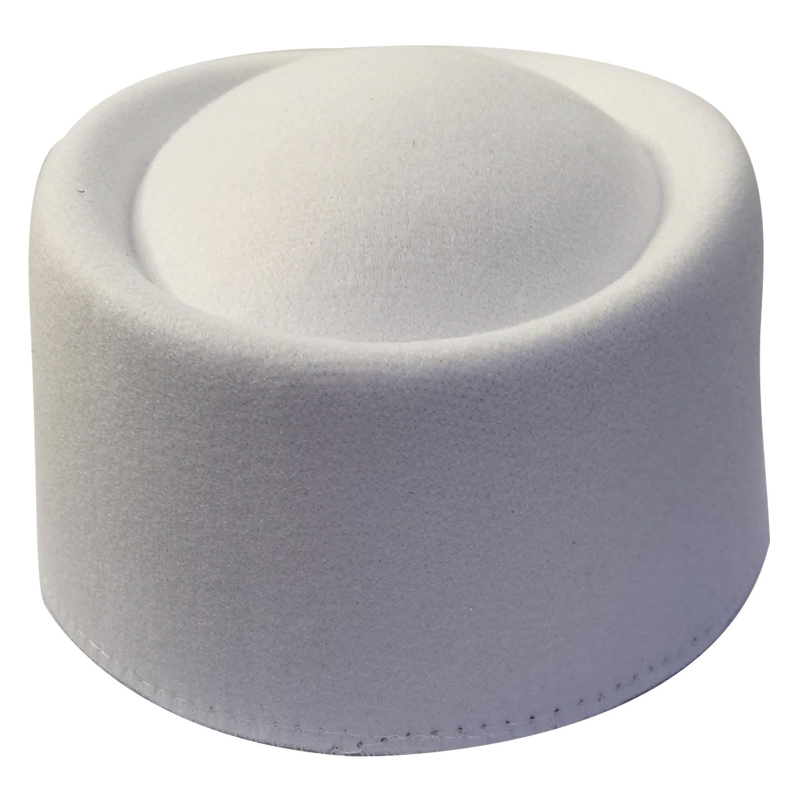 

Шляпка-таблетка Цилиндр Миллери Фасинатор Основа шляпы для женщин Повседневная одежда Вестерн Федора Одежда для хостесс белый