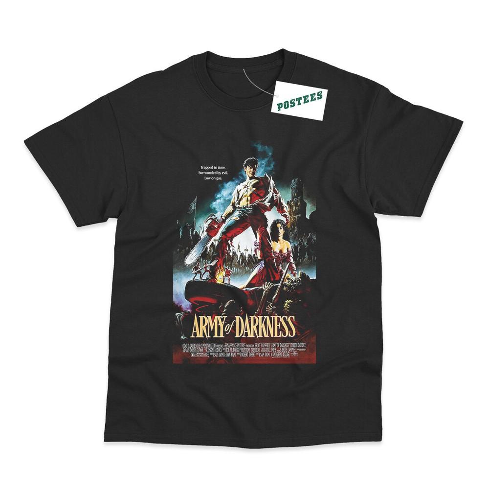 Retro Movie Poster Inspired By The Evil Dead: Army of Darkness Printed T-Shirt