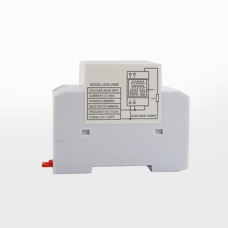 6IN1 Din Rail AC Monitor 110V 220V 380V 100A Voltage Current Power Factor Active KWH Electric Energy Frequency Meter