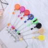 Portable Keychain with Retractable Beaded String Personalized Keyring Accessory
