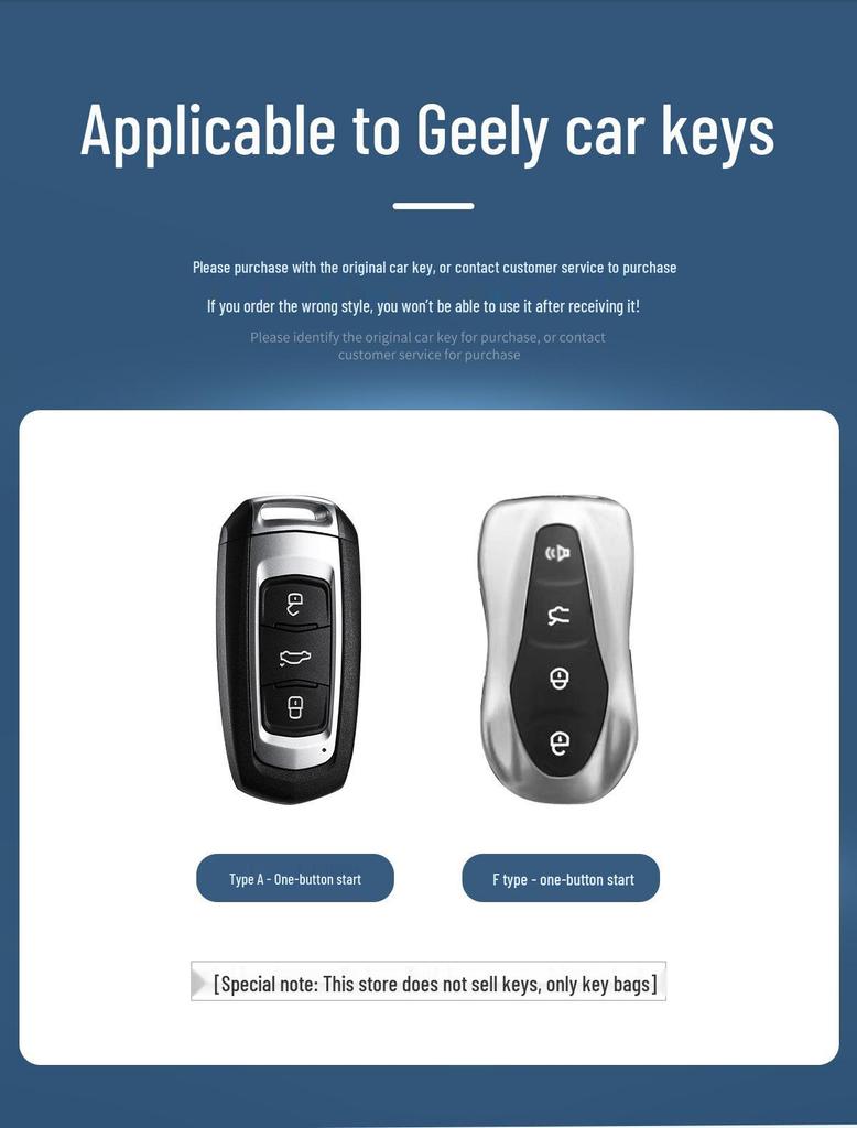 Compatible Geely Key Case for New Emgrand, GS, S1, Boyue, X3, X6, Borui, Binrui