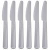 Cream Plastic Table Knives SANDY 6 Pcs.