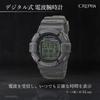 CREPHA Men's Digital Watch, Radio-Controlled, with Urethane Strap, Gray, TE-D189-GR