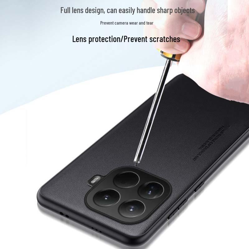 Xiaomi 15T Pro Silicone Anti-Fall Full Coverage Case, Ultra-Thin Plain Leather Design, Overseas Version