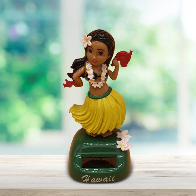 Solarbetriebenes tanzendes hawaiianisches Hula-Mädchen als Tischdekoration, Kopfschütteln-Puppe, Armaturenbrett fürs Auto, Armaturenbrett, Büro, Zuhause