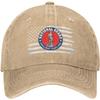 National Guard American Flag Soldier Baseball Cap Vintage Washed Denim Style Dad Hat Adjustable
