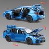 1:30 STI Car Sound and Light Pull Back Toy Car Sound Model Ornament Diecast Alloy Car Model Collectible