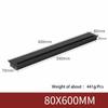 1Pcs Length 80mm-1000mm Aluminum Alloy Hole Cover Furniture Office Ventilation Hole Plug Desktop Hardware Black/Silver