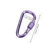2pcs Outdoor Aluminum Alloy Carabiner Hanging 6th Key Chain Backpack Buckle D-type Wind Rope Buckle with Lock Camping Gear
