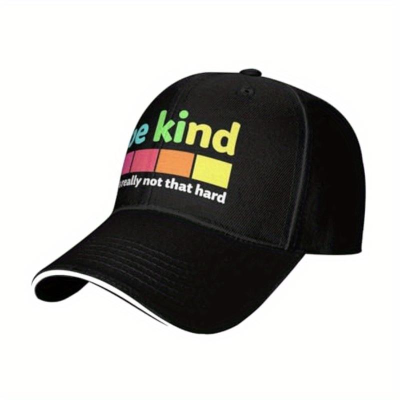 Be Kind Its Really Not That Hard Baseball Cap Polyester Adjustable Casual Sports Hat for Adults One Size