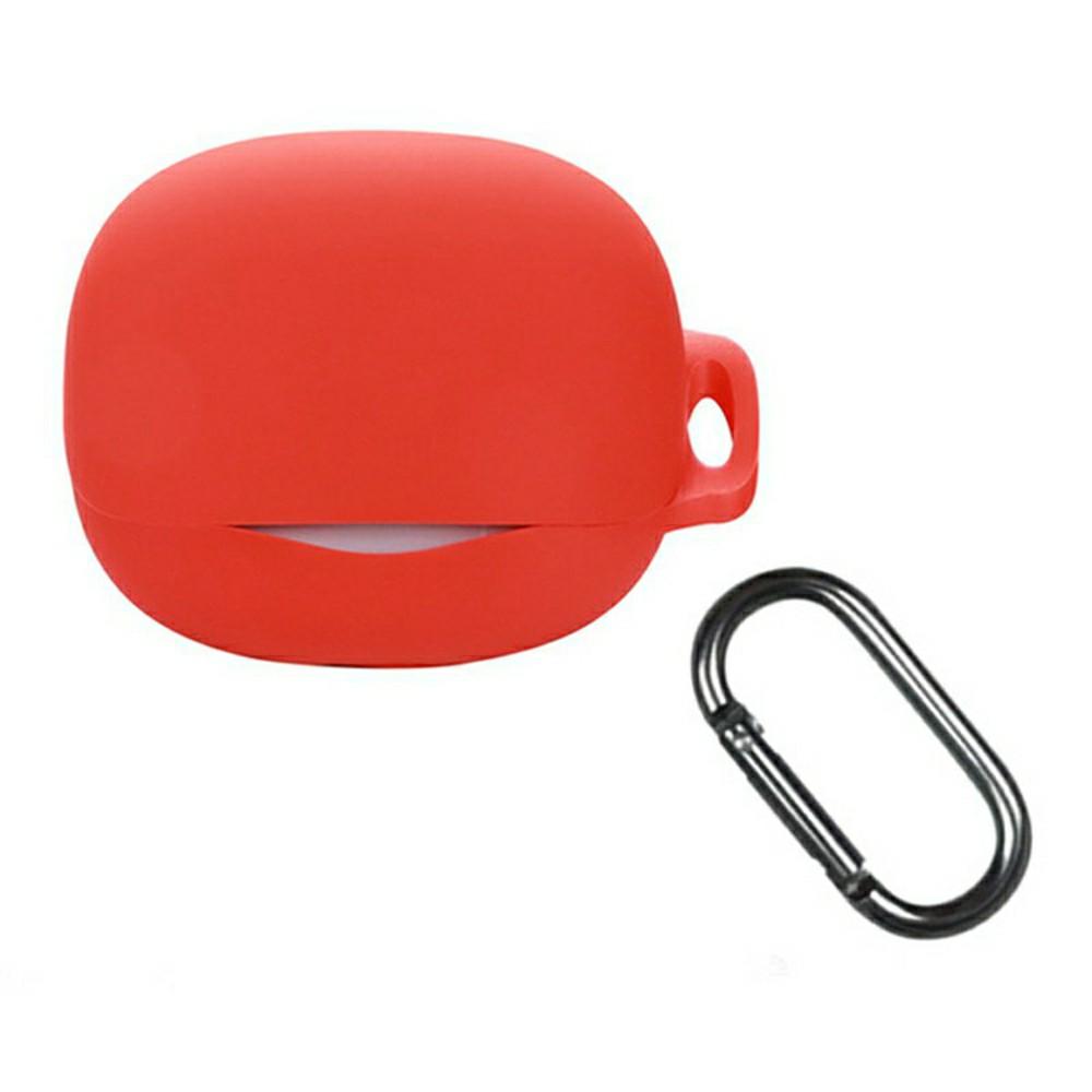 For QCY MeloBuds N50 Silicone Case Wireless Earphones Protective Cover with Anti-Lost Buckle