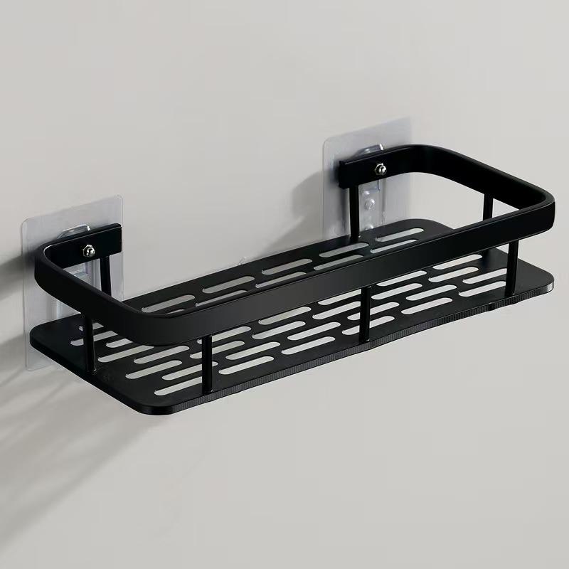 Punch-Free Bathroom Cabinet Shelf: Wall-Mounted Storage Rack for Toiletries & Washstand Supplies