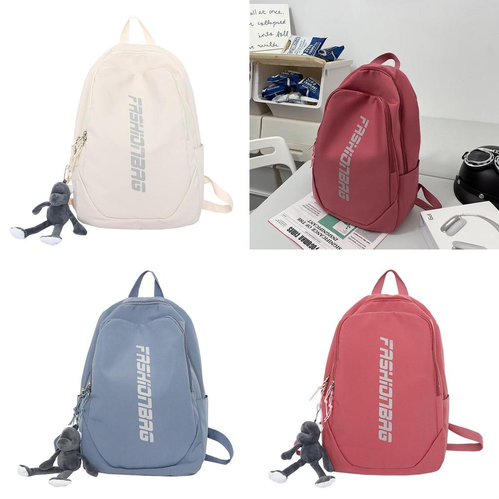 Nylon School Backpack For Teens With Durable Zipper And Phone Pocket For Daily Use