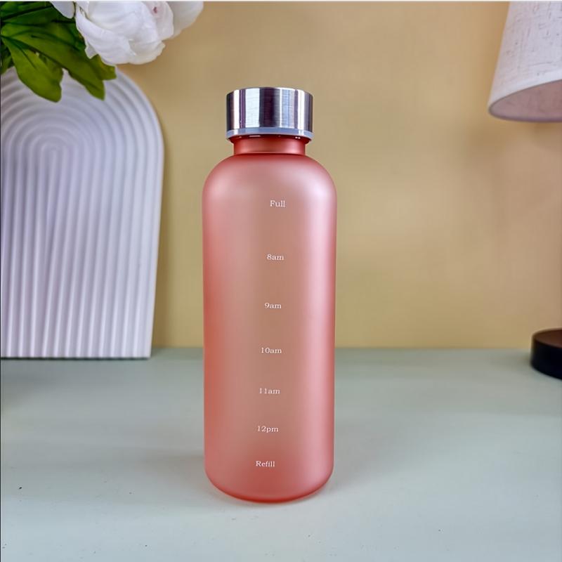 550ml Sport Water Bottle With Time Marker Motivational Reusable Fitness Sports Outdoors Travel Leakproof Frosted Plastic Cup