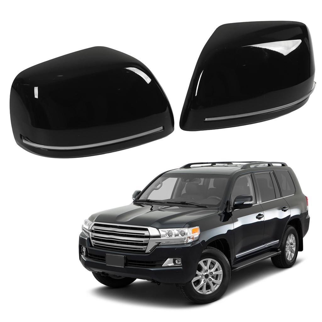 2PCS Car Rrview Mirror Cover with LED Turn Signal Light Replacement for   200 LC200 FJ200 20162019
