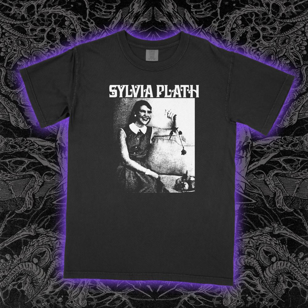 Sylvia Plath T-Shirt Poet Author Literary Icon Graphic Tee Unisex Soft Cotton