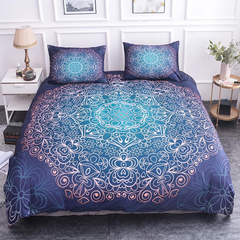 Bohemian Mandala Pattern Three-Piece Set Custom Home Textile Three-Piece Set