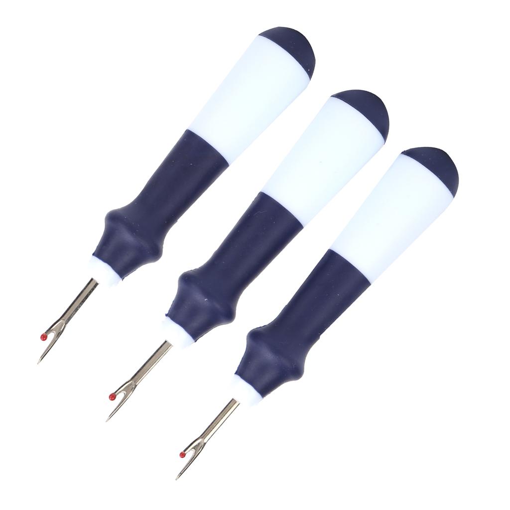 3Pcs Seam Ripper Durable Stainless Ergonomic Handy Handles Thread Remover Sewing Crafting Embroidery