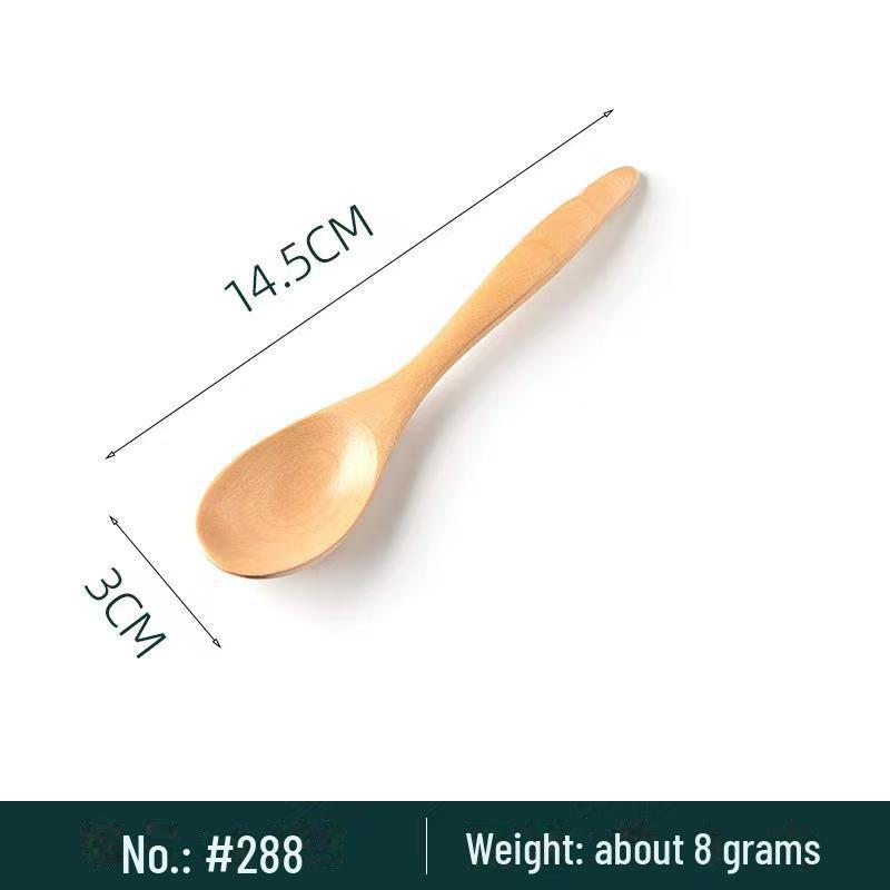 Japanese Nanmu Wooden Honey and Soup Spoon for Children - Mini Stirring Spoon