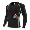 Mens Quick-Dry Compression Long Sleeve Cycling Jersey Breathable Athletic Base Layer Running Gym Basketball Training