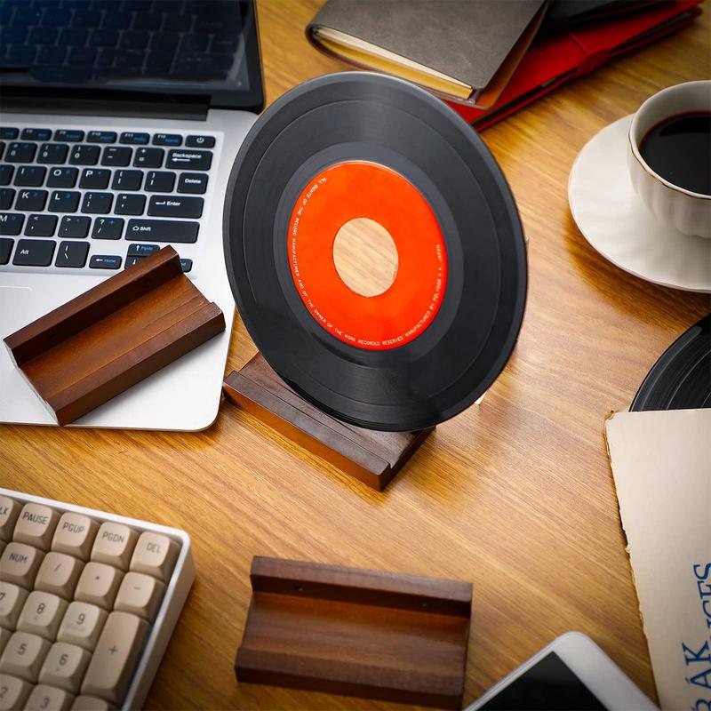 6 Pezzi Scaffale per Dischi in Vinile in Legno da Parete Piccolo Supporto da Parete per Dischi Decorazione Moderna per la Casa per Amanti della Musica