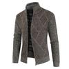 Men's Casual  Winter Zipper Sweater Stand Collar  Cardigan Tops Sweater Blouse Coat