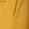 ZANZEA Lässiges Sommerkleid mit kurzen Ärmeln für Damen