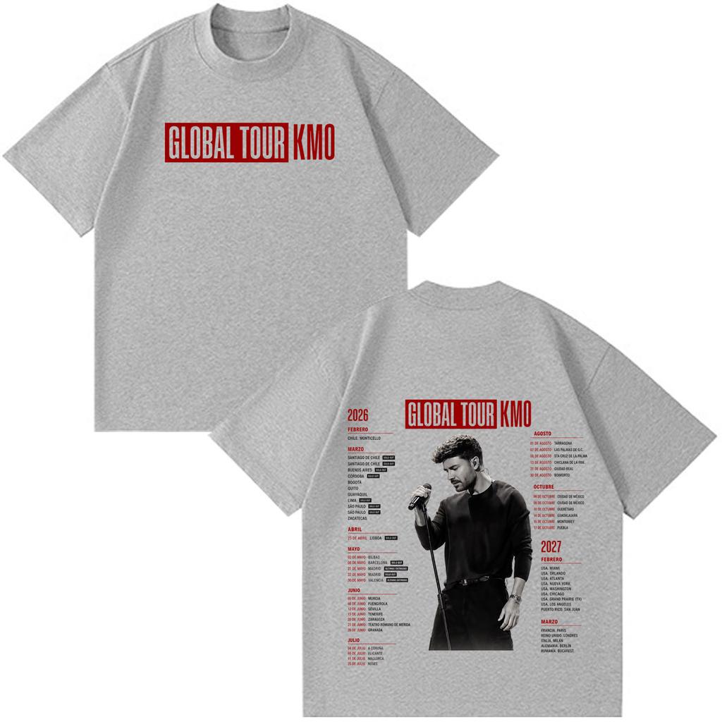 Singer Pablo Alborn Kmo Global Tour 2026 Print Tees Unisex Unisex Hiphop Tshirts Shortsleeved Loose Vintage Tshirts Streetwear