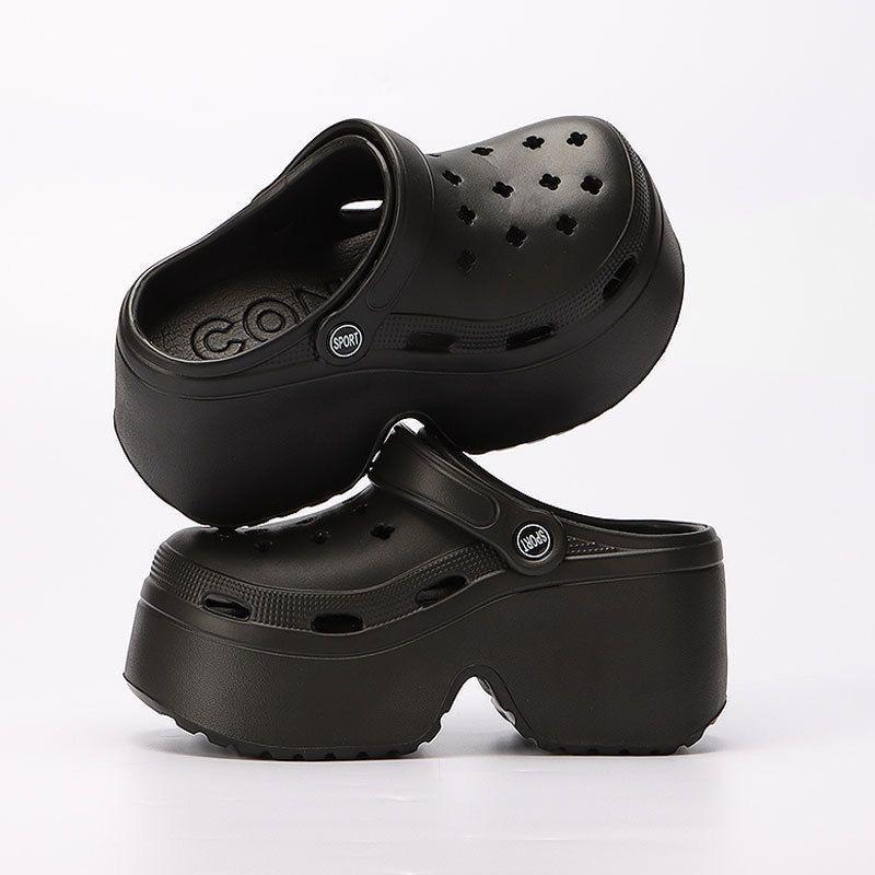 2025 Summer New Fashion Chunky Platform Clogs Slippers for Women Thick Bottom Non Slip Beach Sandals Woman Wedges EVA Sandals