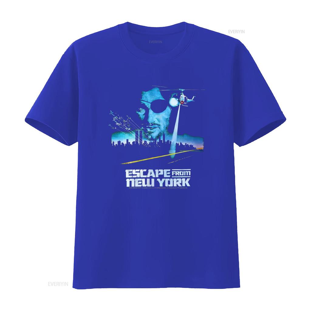 Escape From New York Helicopter Poster Mens T Shirt Snake Plissken Movie Print Vintage Washed Soft Casual Streetwear