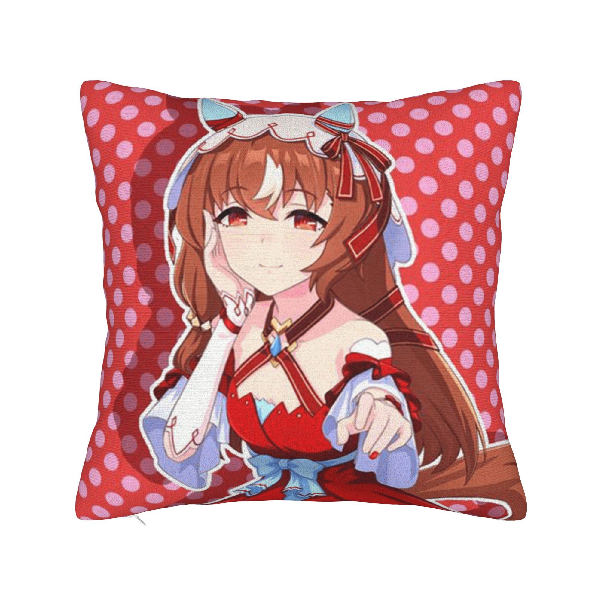 Наволочка Умамусуме Мягкая Наволочка для Дивана Дивана Спальни Смешные Наволочки 12x12Inch