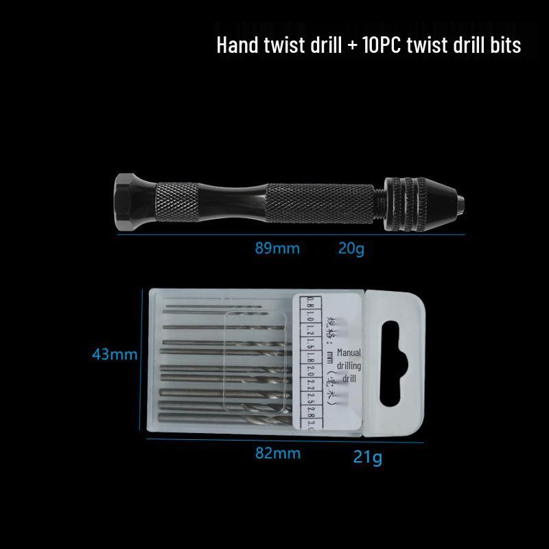 Black Hand Golden Bodhi Woodworking Spiral Drill Bit Set 0.3-3.4mm
