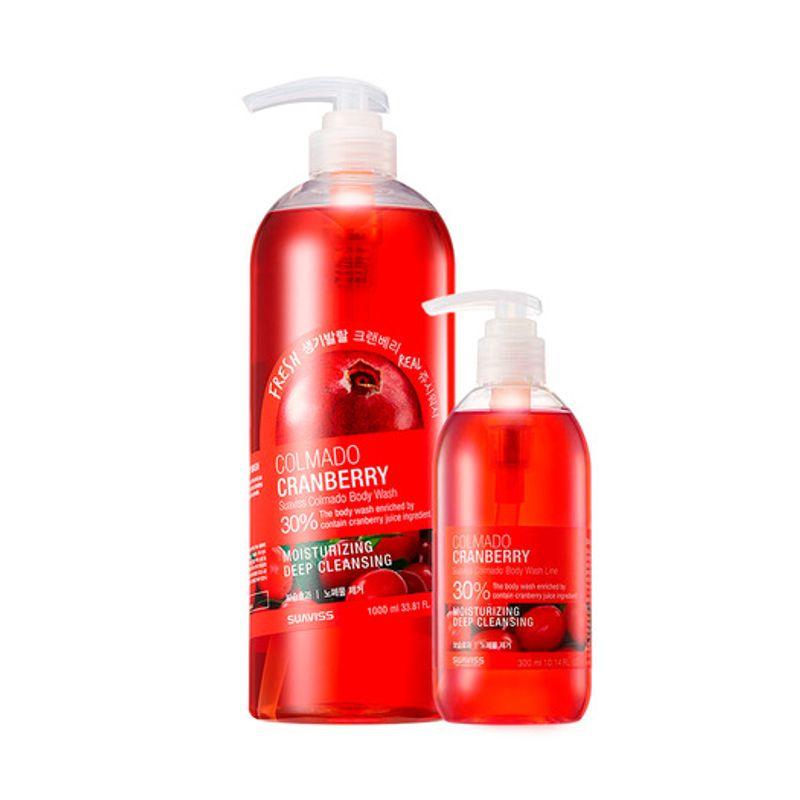 [2-pack] Suavis Collmado Cranberry Body Wash Extra Volume Package (1000ml + 300ml)