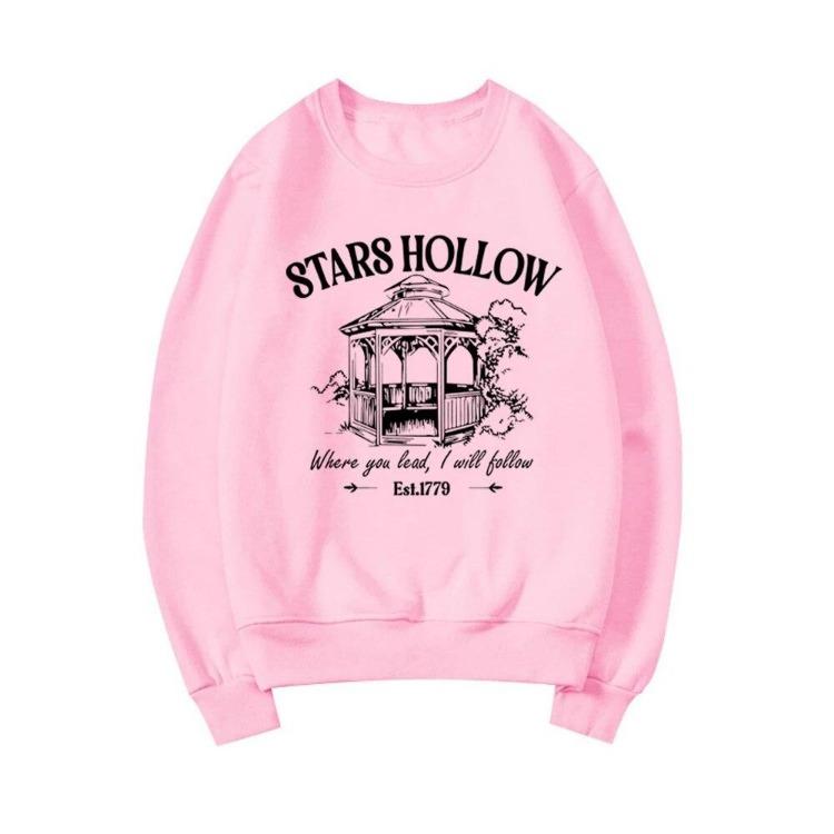 Vintage Women Gilmore Girls Luke's Diner Graphic Hoodie Stars Hollow Sweatshirt Comfortable Casual Streetwear Sweater