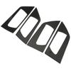 4pcs Car Carbon Fiber Inner Door Handle Bowl Trim Cover Stickers for RAV4 2015?2019 (Soft)