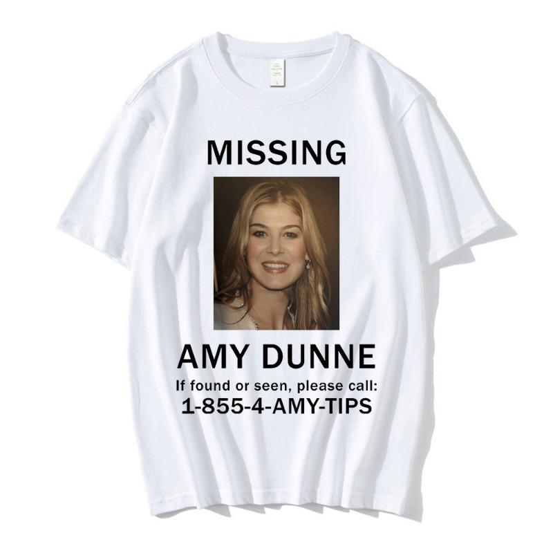 

Amy Dunne Missing Poster Hip Hop Rapper Unisex Women Tshirt ONeck Short Sleeves Summer Fashion Casual Unisex Oversized Tshirt S