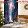 2pcs, 2D FLAT PRINTING Curtains (Without Rod) Underwater Harmony Halloween Festival Fashion Curtains Yarn Curtains Gifts Use for