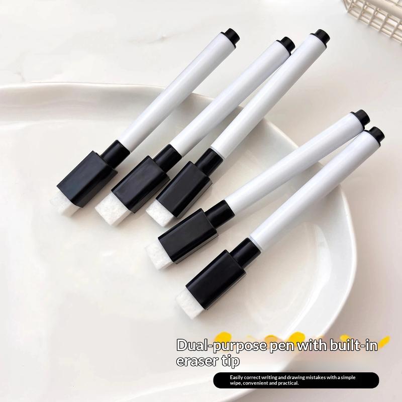 5/10Pcs Whiteboard Marker Pen with Eraser Low Odor Smooth Writing for Teacher Student School Office Supplies