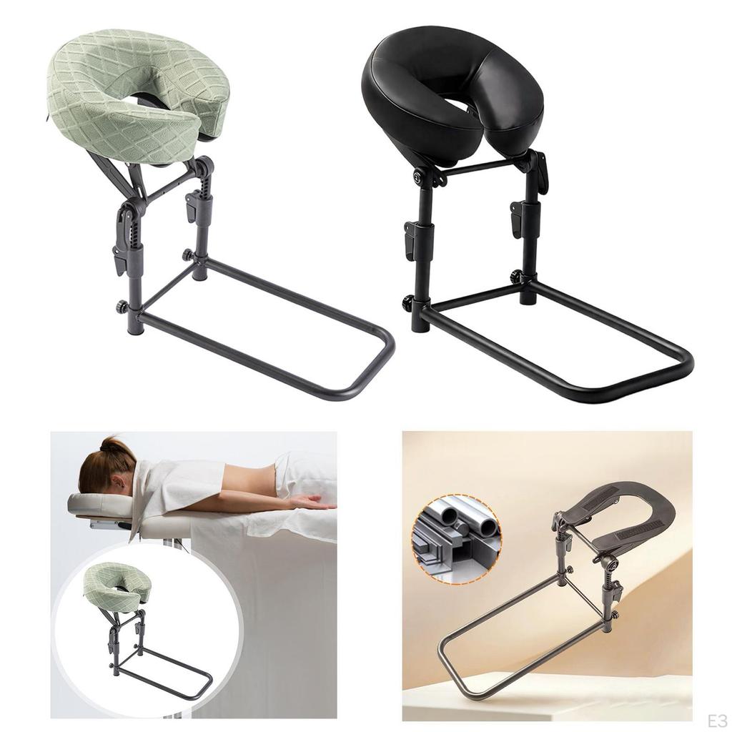 Massage Face Pillow, Hand Support, Adjustable Headrest, Steel, Polyester Foam, Foldable, Suitable