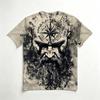 Men's fashionable printed T-shirt, suitable for versatile outdoor casual sports short-sleeved T-shirt top