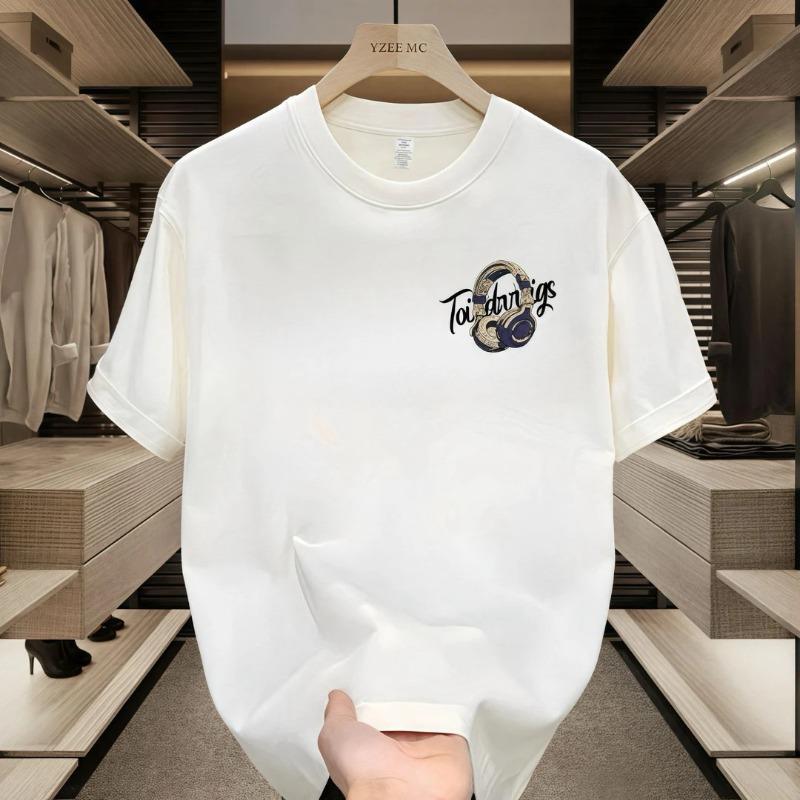 Summer new short-sleeved T-shirt men's trendy brand trendy men's clothes loose casual printed t-shirt